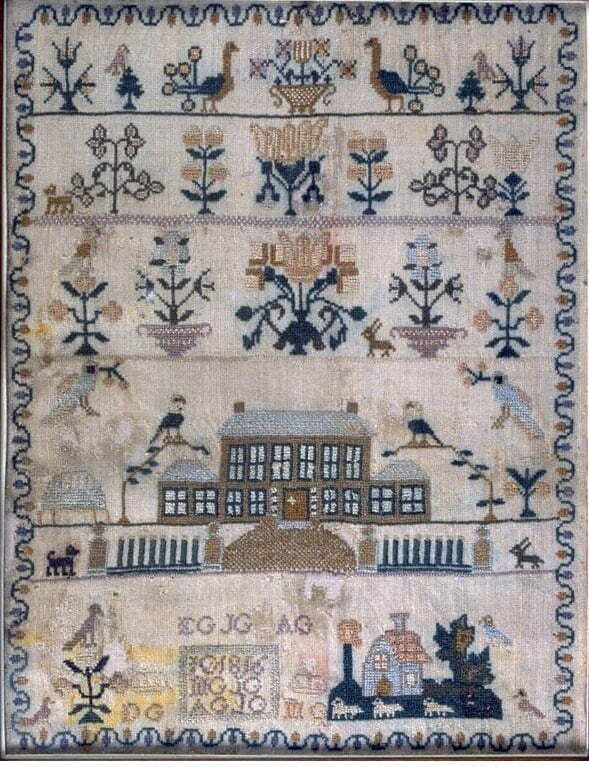 Sampler completed by Ann Gilrye's older sister