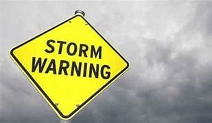 storm warning sign